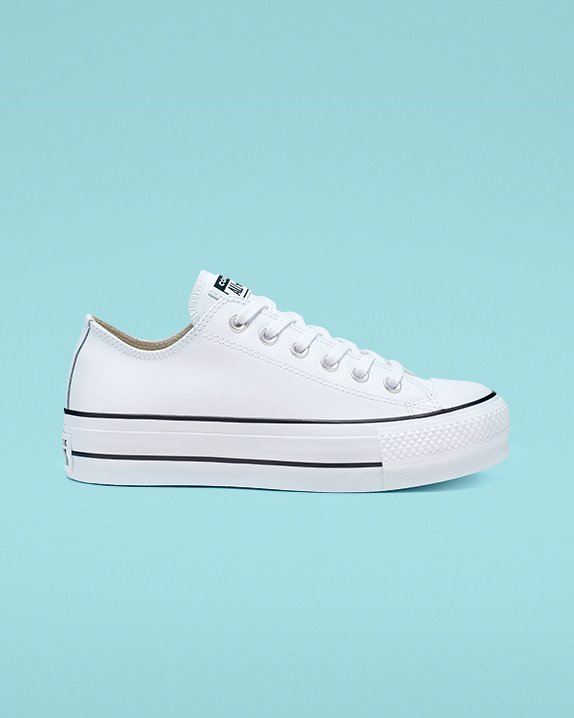 Converse Chuck Taylor All Star Platform Leather Low Top White | A50275O